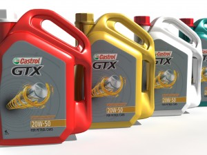 castrol gtx engine oil jar 3Dモデル