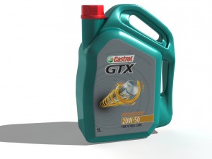 castrol gtx engine oil jar 3Dモデル