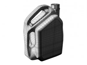 castrol gtx engine oil jar 3D Model