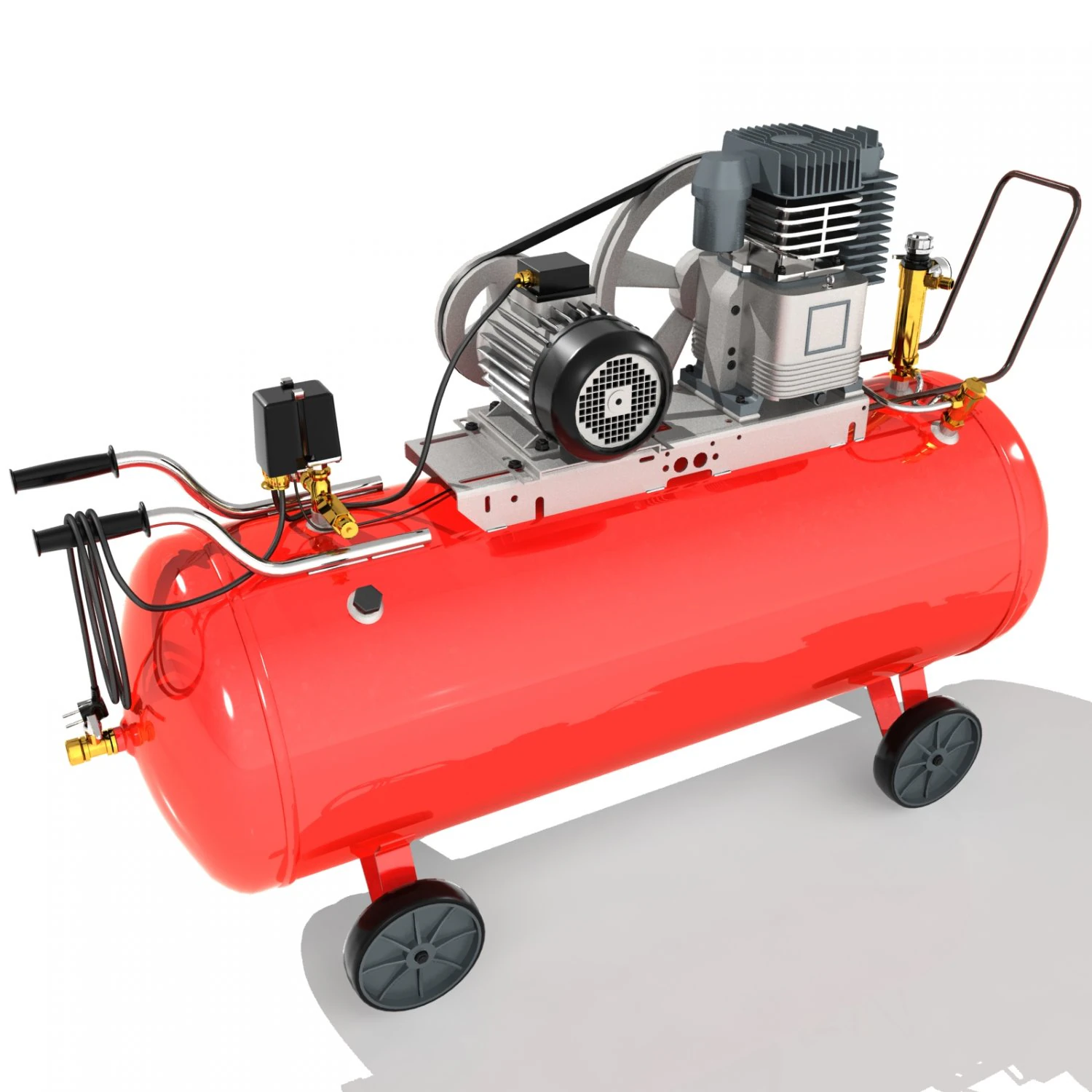 electric air compressor 3D Model .c4d .max .obj .3ds .fbx .stl .blend 