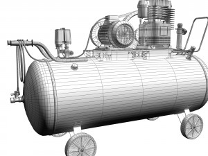 electric air compressor 3D 모델