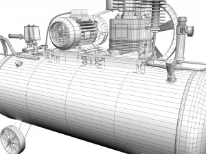 electric air compressor 3D 모델