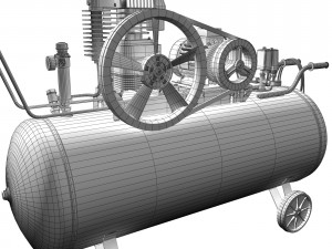 electric air compressor 3D 모델