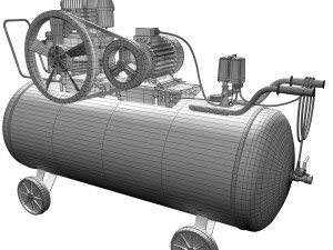 electric air compressor 3D 모델