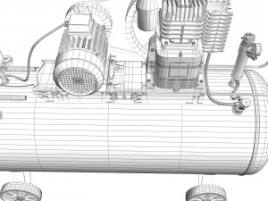 electric air compressor 3D 모델