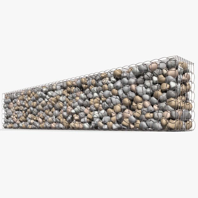 gabion baskets wall 3D Model .c4d .max .obj .3ds .fbx .stl .blend 
