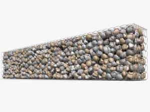 gabion baskets wall 3D Model