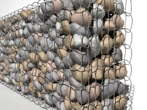 gabion baskets wall 3D Model