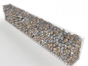 gabion baskets wall 3D Model