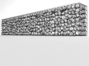gabion baskets wall 3D Model