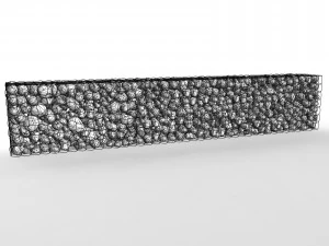 gabion baskets wall 3D Model