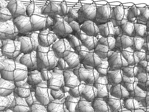 gabion baskets wall 3D Model