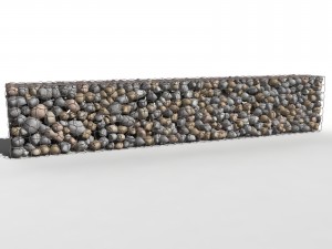 gabion baskets wall 3D Model