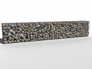 gabion baskets wall 3D Model