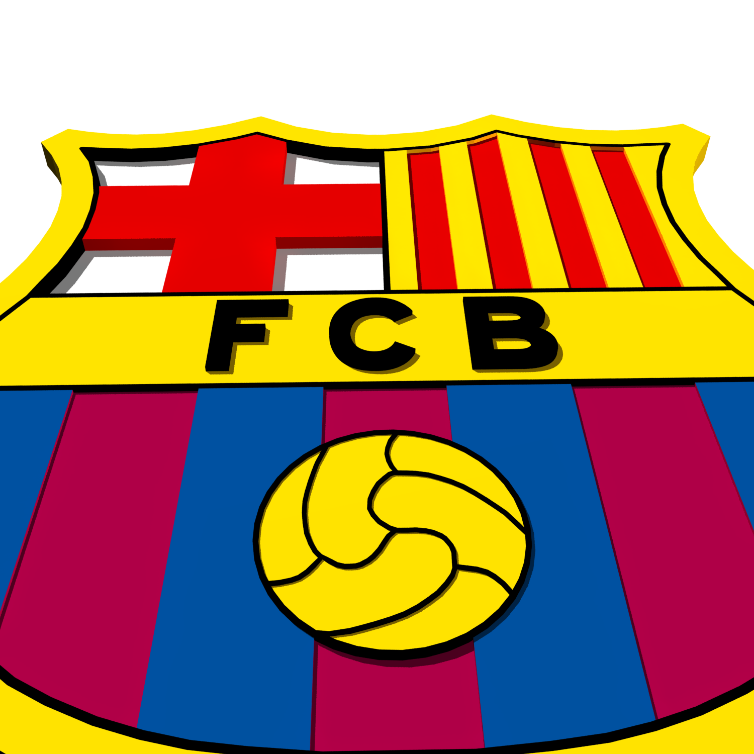 FC Barcelona Logo 3D Model in Sports Equipment 3DExport