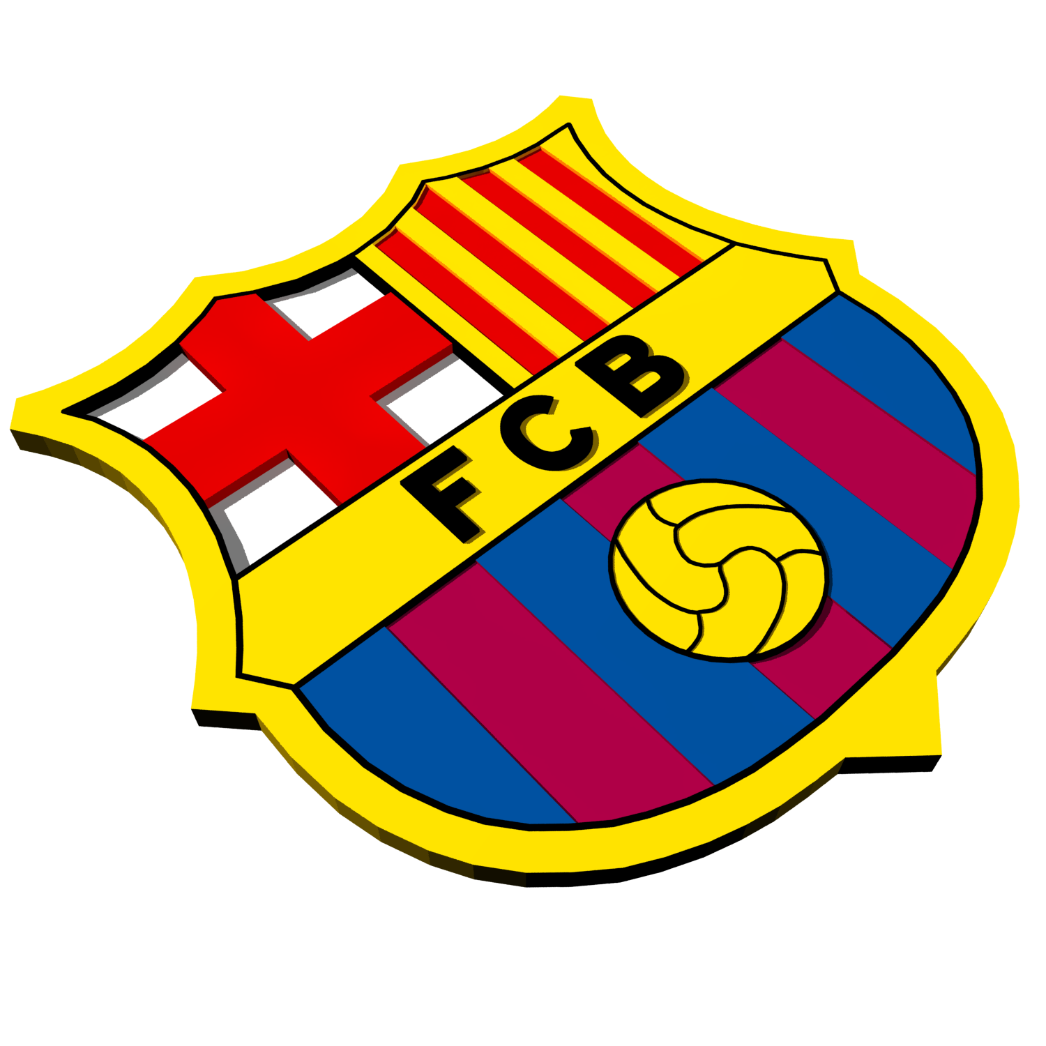 FC Barcelona Logo 3D Model in Sports Equipment 3DExport