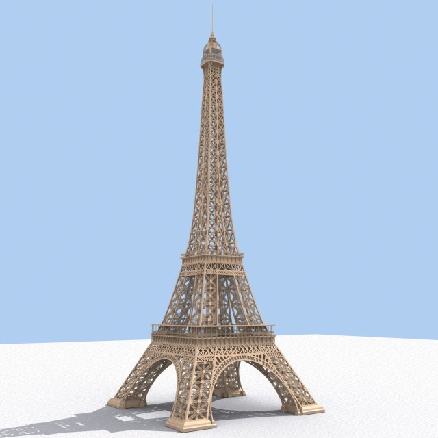 Tour Eiffel France modèle 3D $25 - .max .3ds .prj .fbx .obj - Free3D