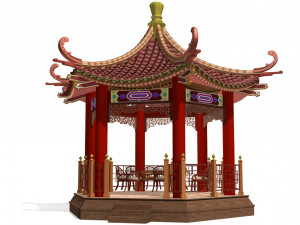 chinese gazebo 3D मॉडल
