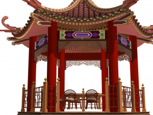 chinese gazebo 3D मॉडल