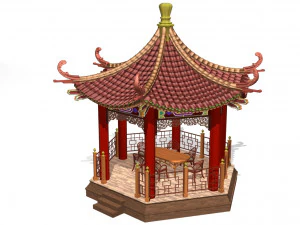 chinese gazebo 3D Model