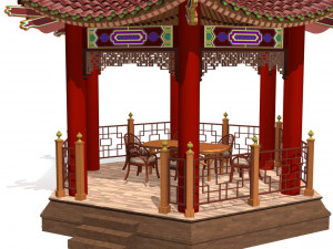 chinese gazebo 3D मॉडल