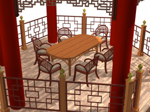 chinese gazebo 3D मॉडल