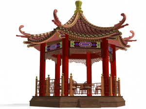 chinese gazebo 3D मॉडल