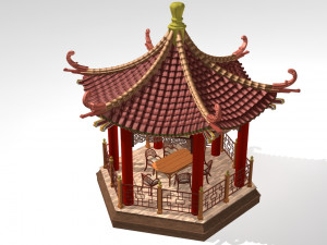 chinese gazebo 3D मॉडल