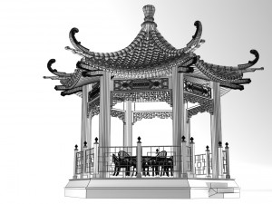 chinese gazebo 3D मॉडल