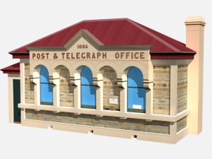 post office building 3D मॉडल
