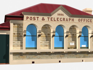 post office building 3D मॉडल