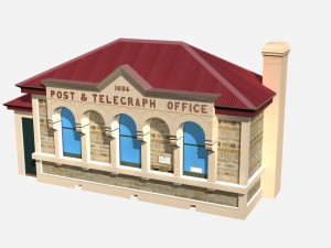 post office building 3D मॉडल