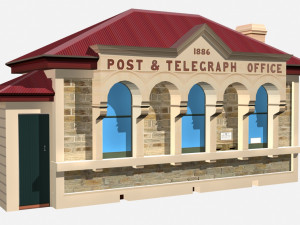 post office building 3D मॉडल