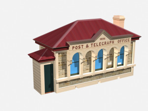 post office building 3D मॉडल