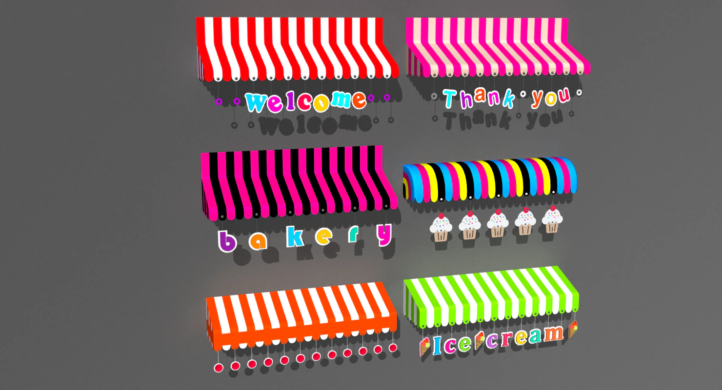 awnings 3D Model .c4d .max .obj .3ds .fbx .stl .blend 