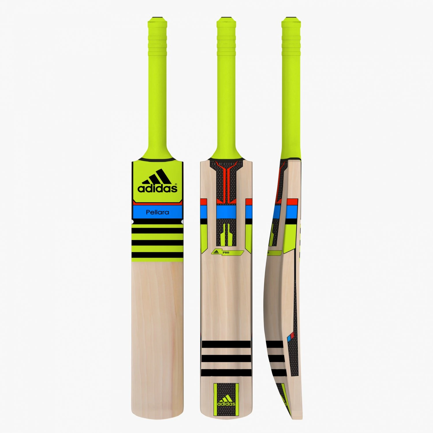 Cricket bat adidas pellara 3D Model .c4d .max .obj .3ds .fbx .stl .blend 