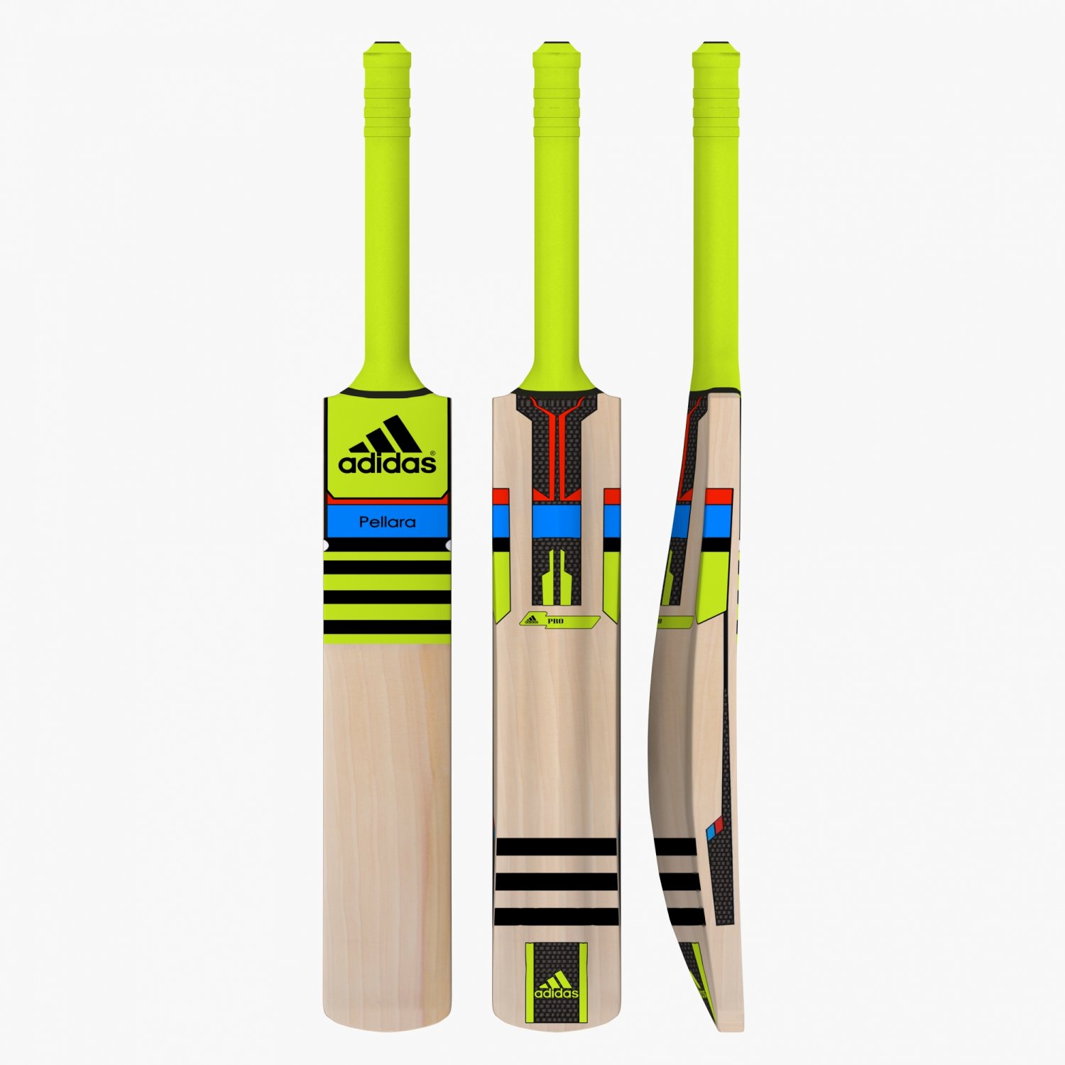 Cricket Bat Adidas Pellara 3D Model in 