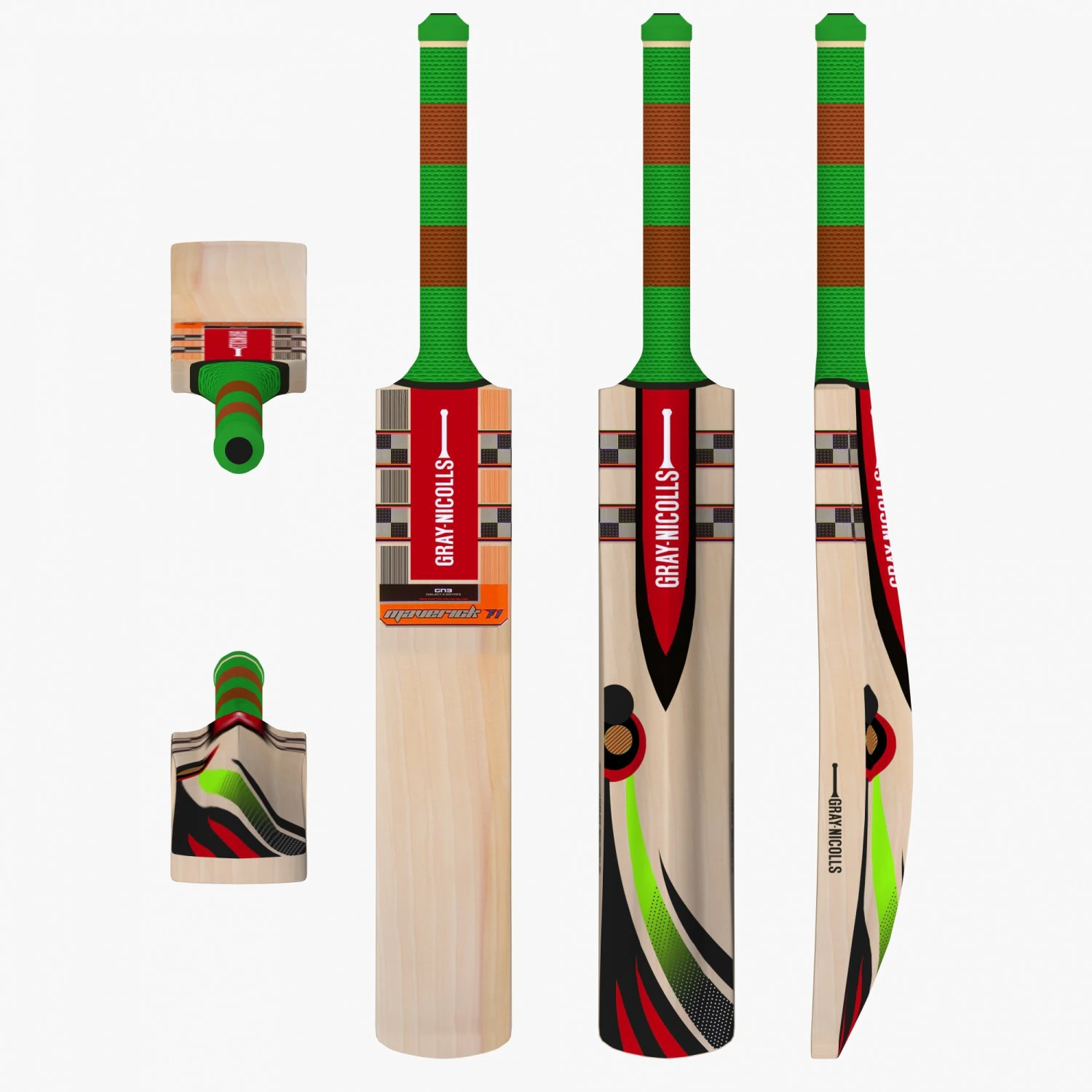Cricket bat gray nicolls 3D Model .c4d .max .obj .3ds .fbx .stl .blend 