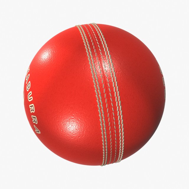 Kookaburra cricket ball Model 3D .c4d .max .obj .3ds .fbx .stl .blend 