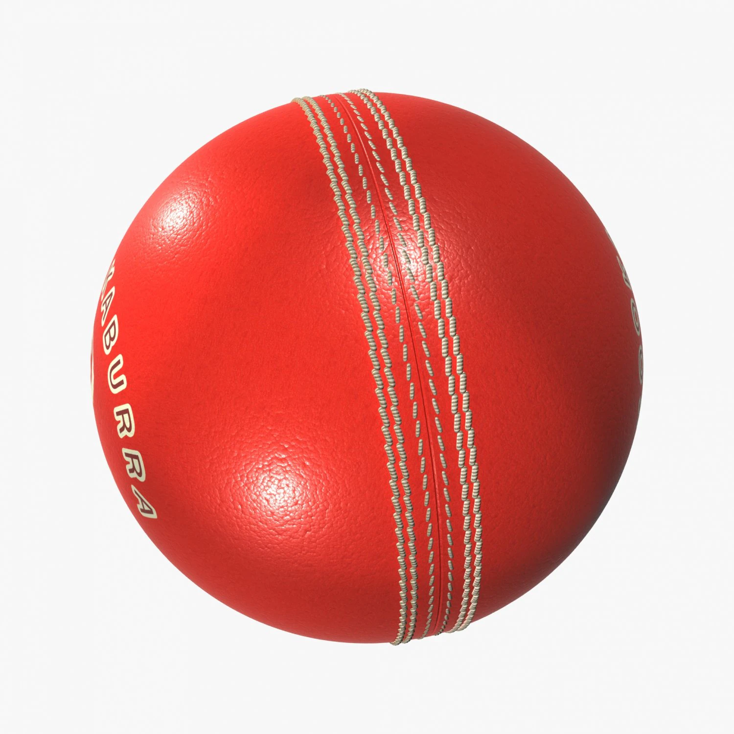 Kookaburra cricket ball 3D Model .c4d .max .obj .3ds .fbx .stl .blend 