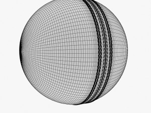 Kookaburra cricket ball Model 3D
