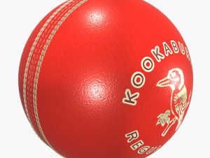 Kookaburra cricket ball Model 3D
