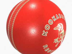 Kookaburra cricket ball 3D Model