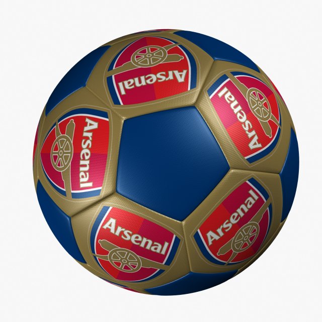 soccer ball arsenal 3D Model .c4d .max .obj .3ds .fbx .stl .blend 