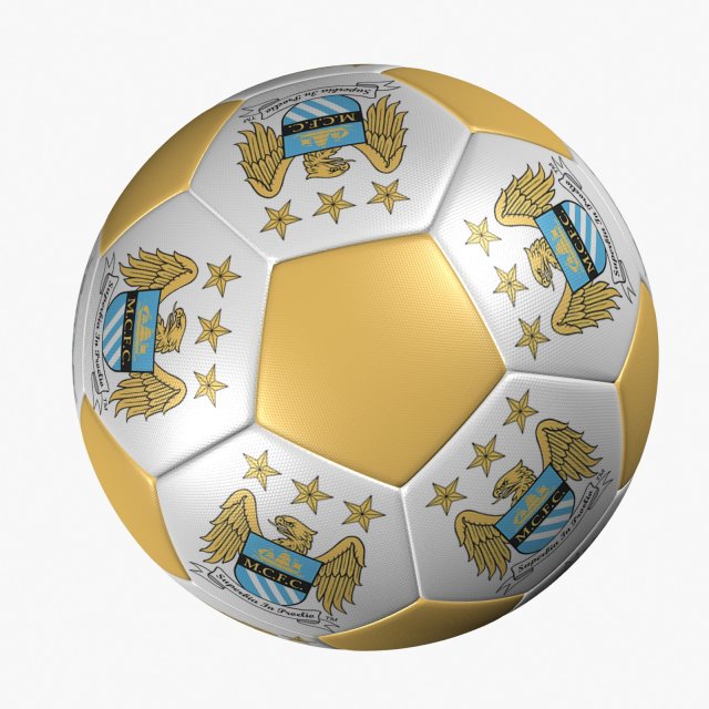 soccer ball manchester city 3D Model