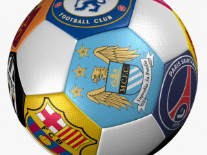 soccer ball club logo Modello 3D