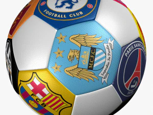 soccer ball club logo 3D Model