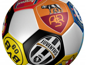 soccer ball club logo 3D Model