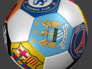soccer ball club logo Modello 3D