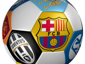 soccer ball club logo 3D Model